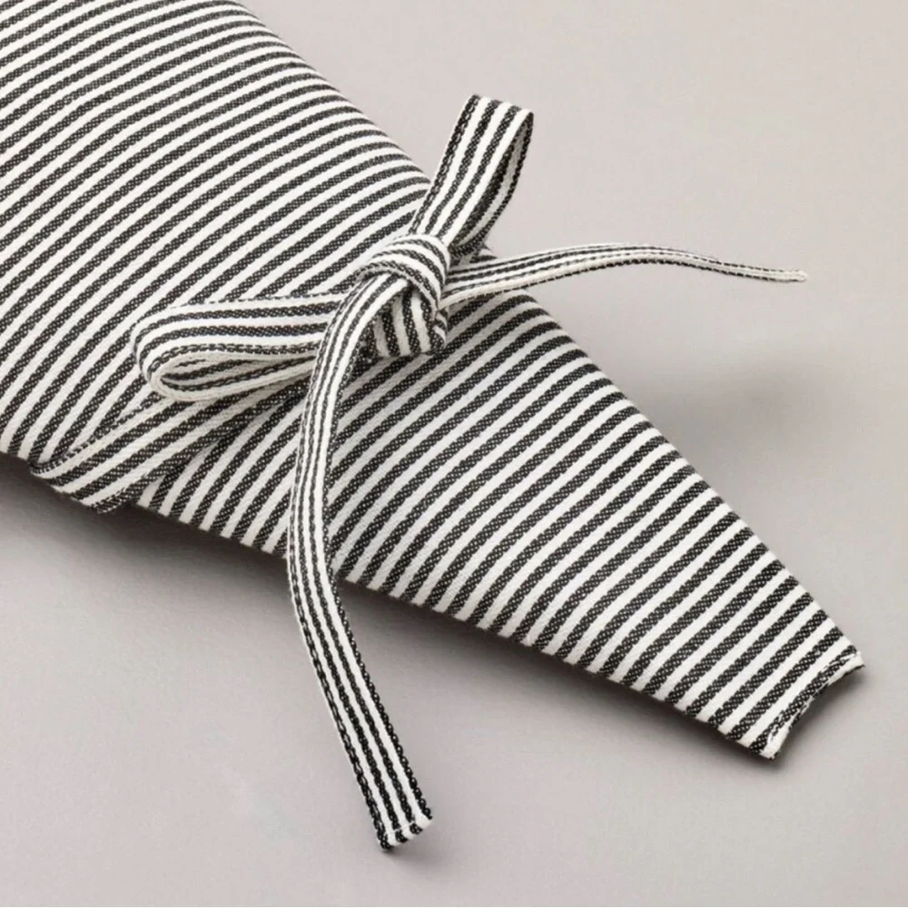 Ticking Stripe Flower Bouquet Tote Grey/Cream - Hearth & Hand with Magnolia
